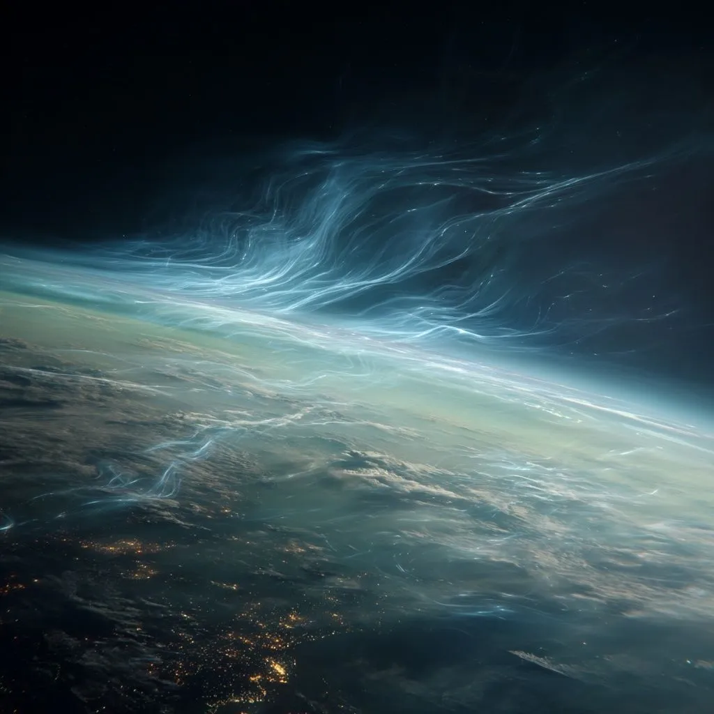 Ilustrason di partikulas di aluminiu oksidu ki ta fika na atmosfera i dana kamada ozonu.